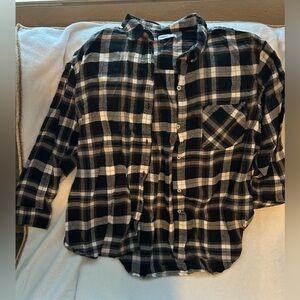 Sonoma Black and White Checkered Shirt